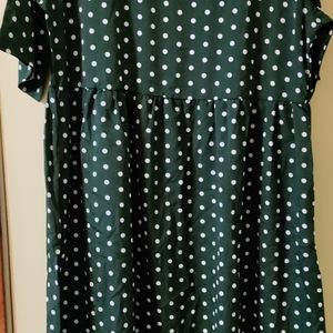 Green Polka Dot Dress 3XL